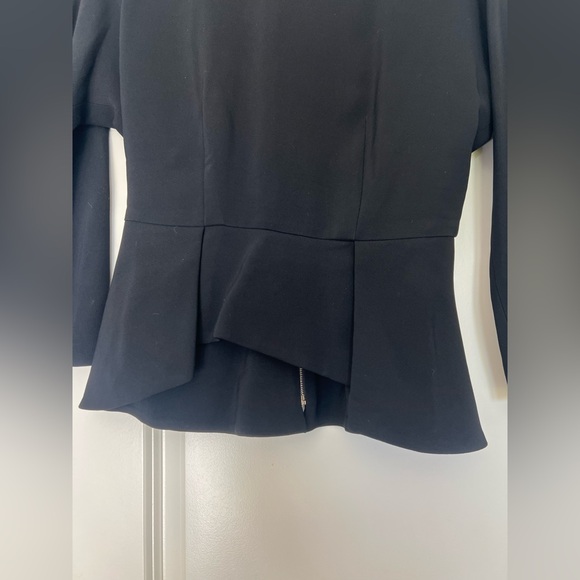 🌟 Elie Saab Black Crepe Peplum Top – Size 36 (IT/FR) - Picture 11 of 11